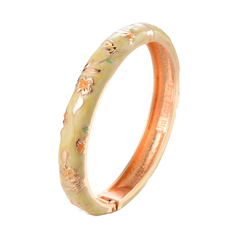 Enamel Bracelet For Women Cloisonne Bangles On Hand Floral Women\'s Hand Bracelets African Jewelry Dubai India Mother\'s Day Gifts