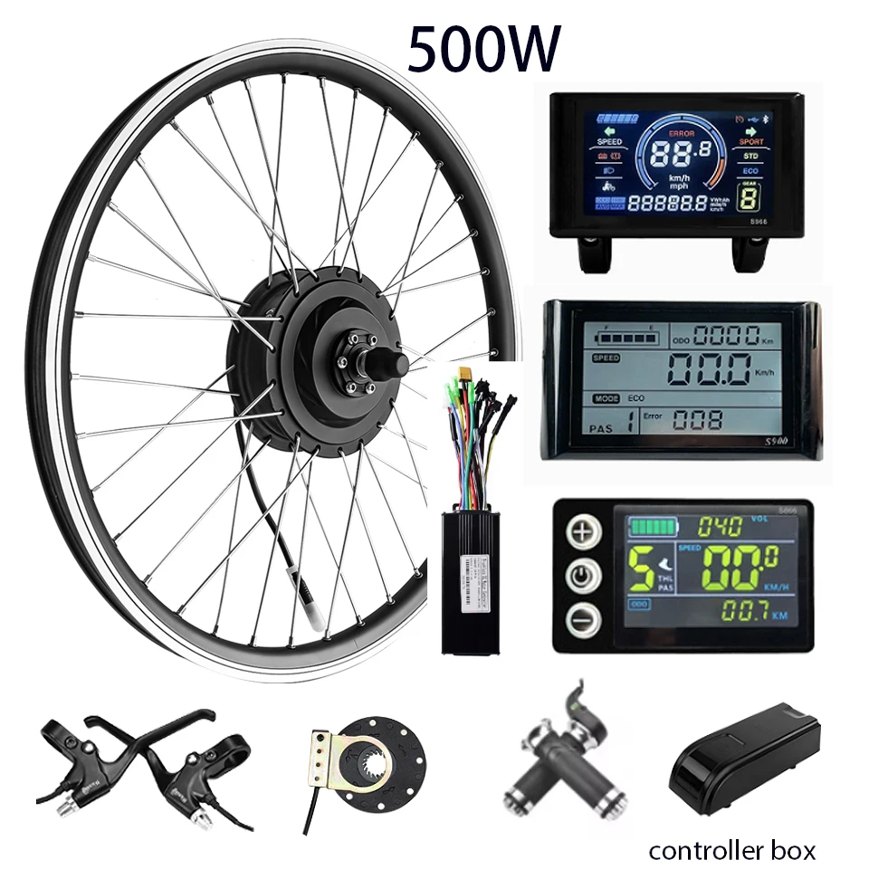 

Electric Motor wheel kit 36V/48V 500W Electric Bike Conversion Kit Front Brushless Gear Hub Motor Wheel