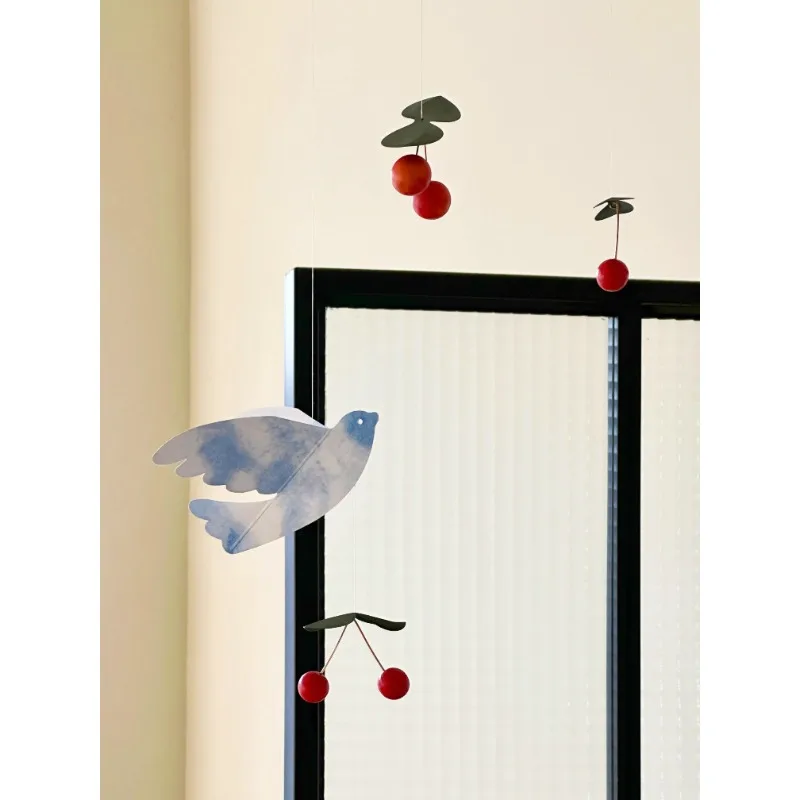 

Peace dove balance pendant, Nordic home decoration cherry bird language wind chime, aerial hanging decoration hanging pendant