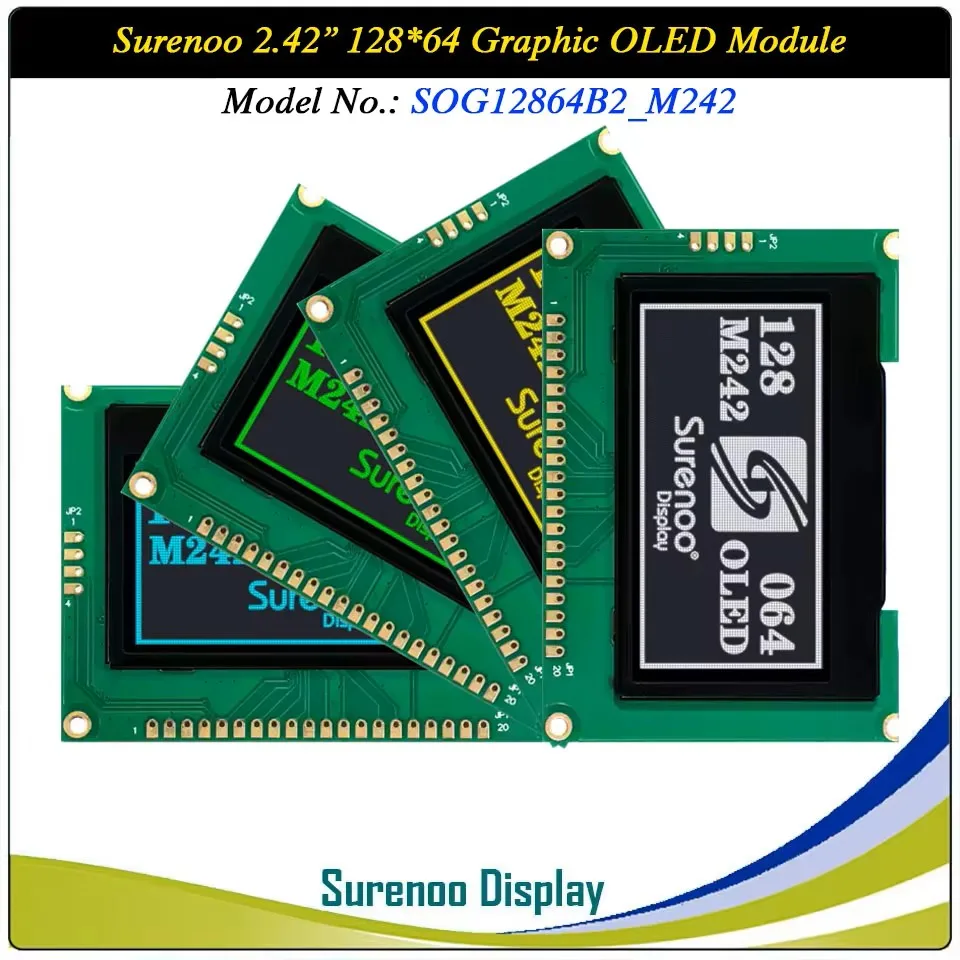 

Настоящий OLED-дисплей, 2,42 дюйма, 128*64 12864, графический ЖК-модуль, экран, панель LCM, 75,0X52,7 SSD1309, параллельный, SPI, I2C/IIC