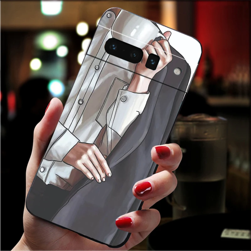 حافظة هاتف لهاتف جوجل بيكسل 10 9 برو XL 9A 8 7 6 Pro Pixel 8A 7A 6A Pixel 8 7 6 5 OK ولكن أول فتاة القهوة #6