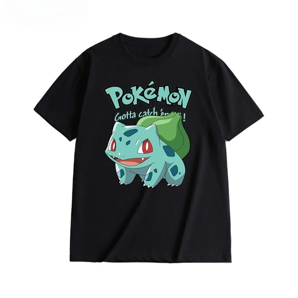 

Pokémon Handheld Game Printed T-shirt for Men and Women Summer New Harajuku Loose Casual Trend Versatile Short-sleeved Top