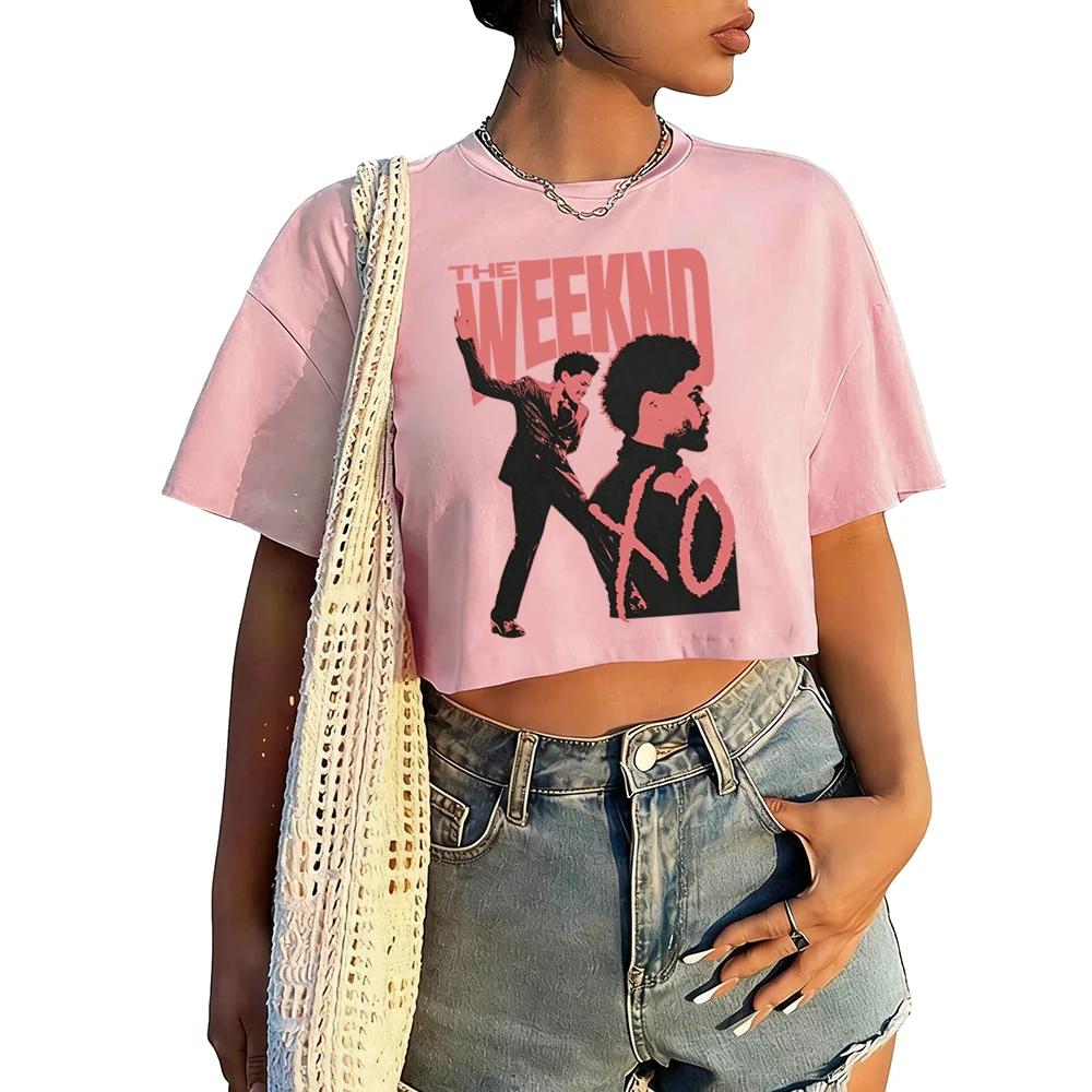 The-Weeknd Tour 2026 Shirt Women O-Neck Short Sleeves Crop Tops T-shirt image 3
