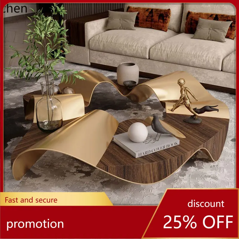 HXL Irregular Shape Ballet Coffee Table Stainless Steel Tea Table