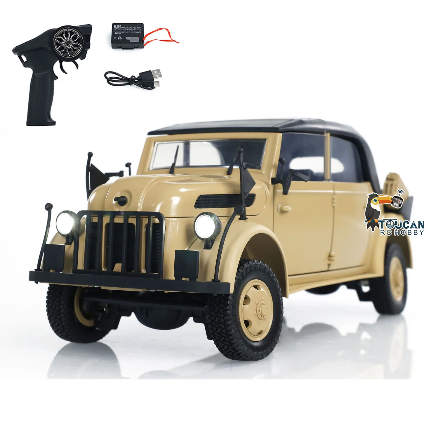 Toys for Boys 1/18 HG 4x4 RC Command Vehicles 4WD Radio Control Off-road Car Sound Light Painted Finished Model TH23880