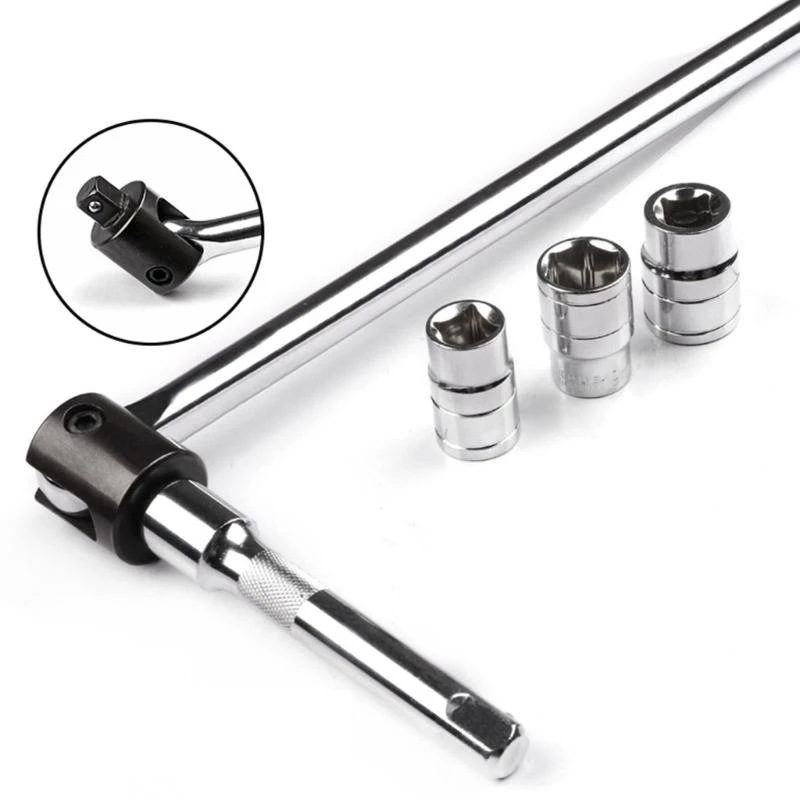 

Extended 24Inch Flexible Handle Breaker Bar Wrench for Tire Change and Machinery A2BB