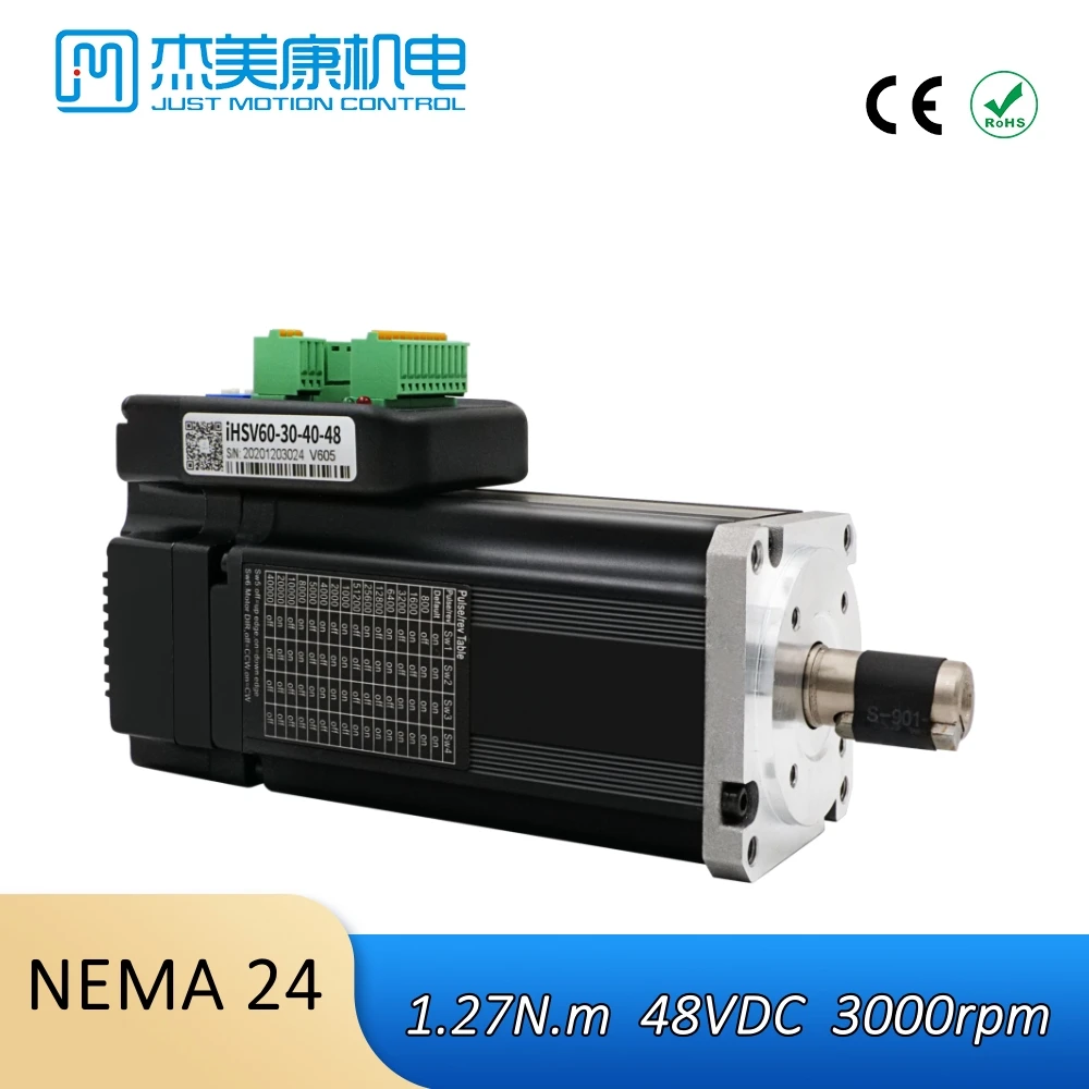 Nema24 400W Integrated Servo Motor & Driver 3000rpm 1.27NM for Spraying Machine/ Mechanical Arm 3D Print CNC Kit iHSV60-30-40-48