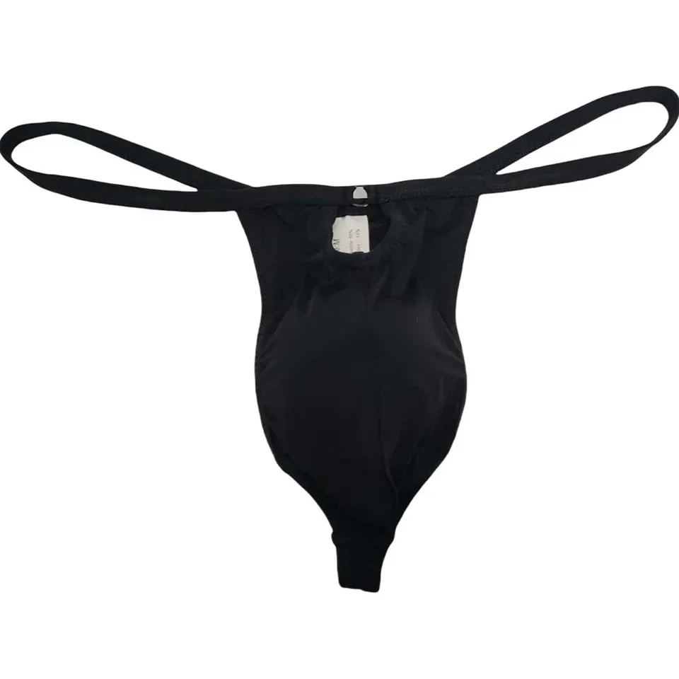 1pc Men Sexy Thongs Lingerie Front Hole Underwear Thong Bulge Pouch Underpants Brief Exposed Butt G-string