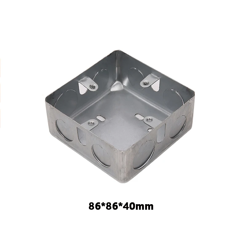 Type 86 Iron Surface Mounted Bottom Box CK Line Box Iron Galvanized 86*86*40mm Metal Junction Box