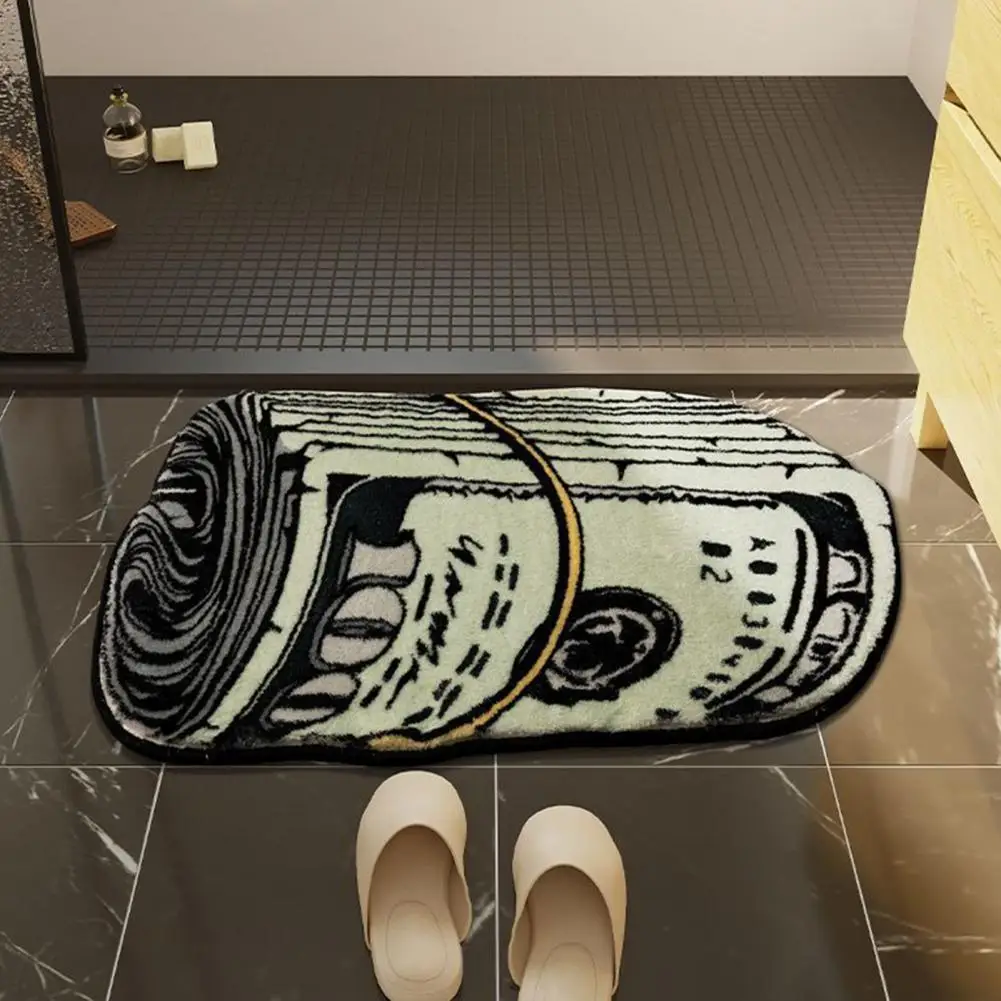 60*40cm Carpet Absorbent Floor Mat Money Pattern Floor Rug USD 3D Hallway Long Strip Carpet Area Rug Home Room Bathroom Supply