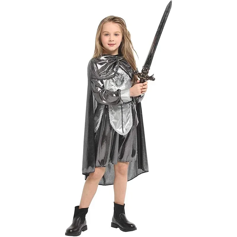 Medi Knight تأثيري زي للأطفال, المصارع, بطل, صبي, فتاة, هالوين, بوريم, كرنفال