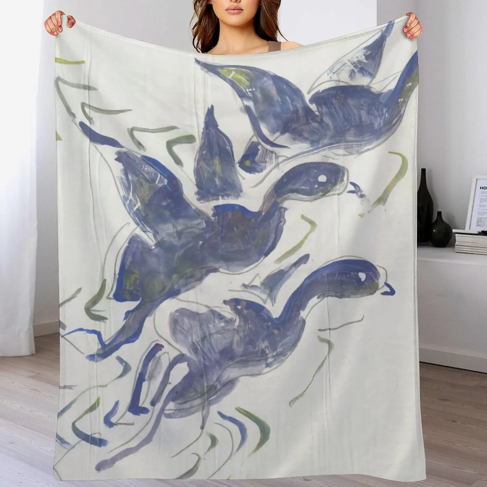 Walter Anderson - Lifting Off Throw Blanket Thin Soft Blanket for Summer Night Sleeping