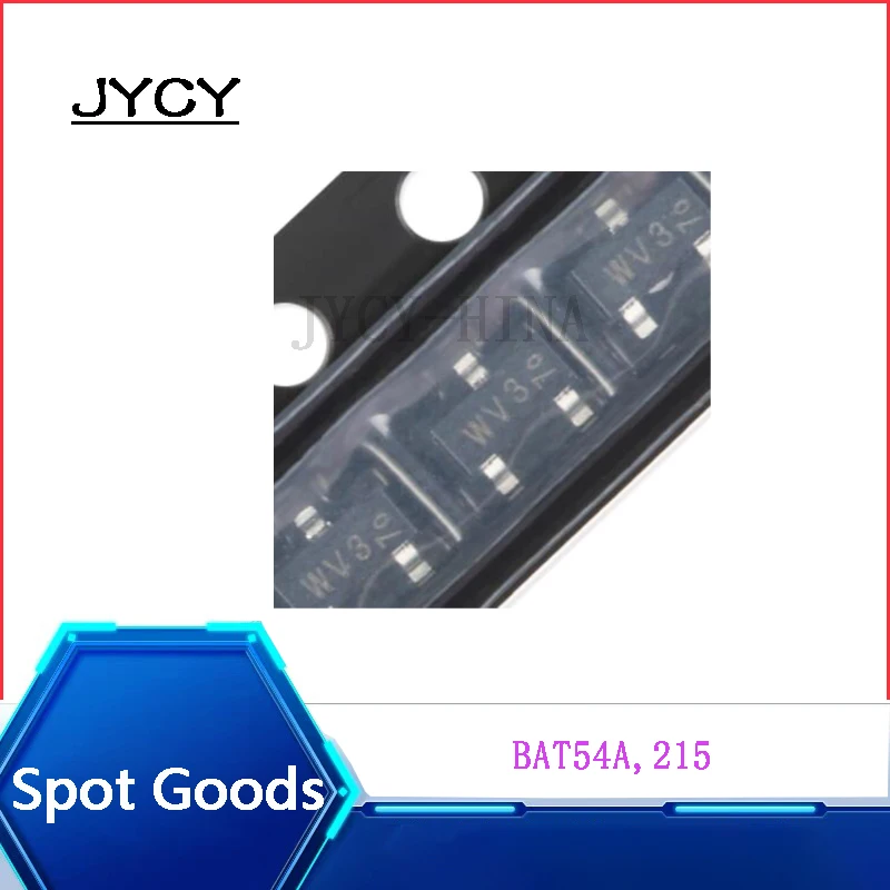 20PCS BAT54A,215 NEW SOT-23 30V/200mA SMD Schottky diode Marking code WV3
