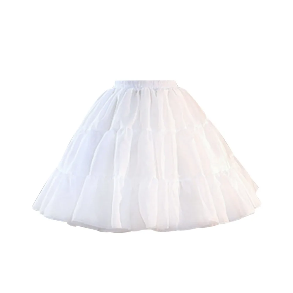 Fashion White Petticoat Lolita JK Ball Gown Petticoats Breathable Cosplay Flower Dress Accessories