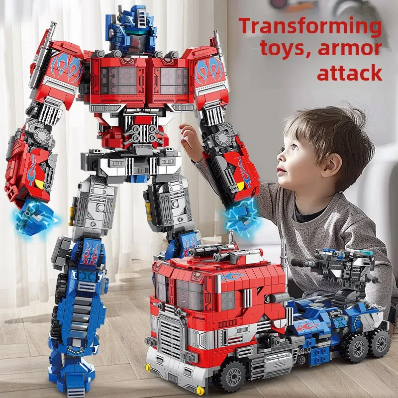 Lele Brothers 8840-47 Transfiguration Toy Mecha King Kong Children's Puzzle Assembly Qingtian Boy Car Birthday Gift