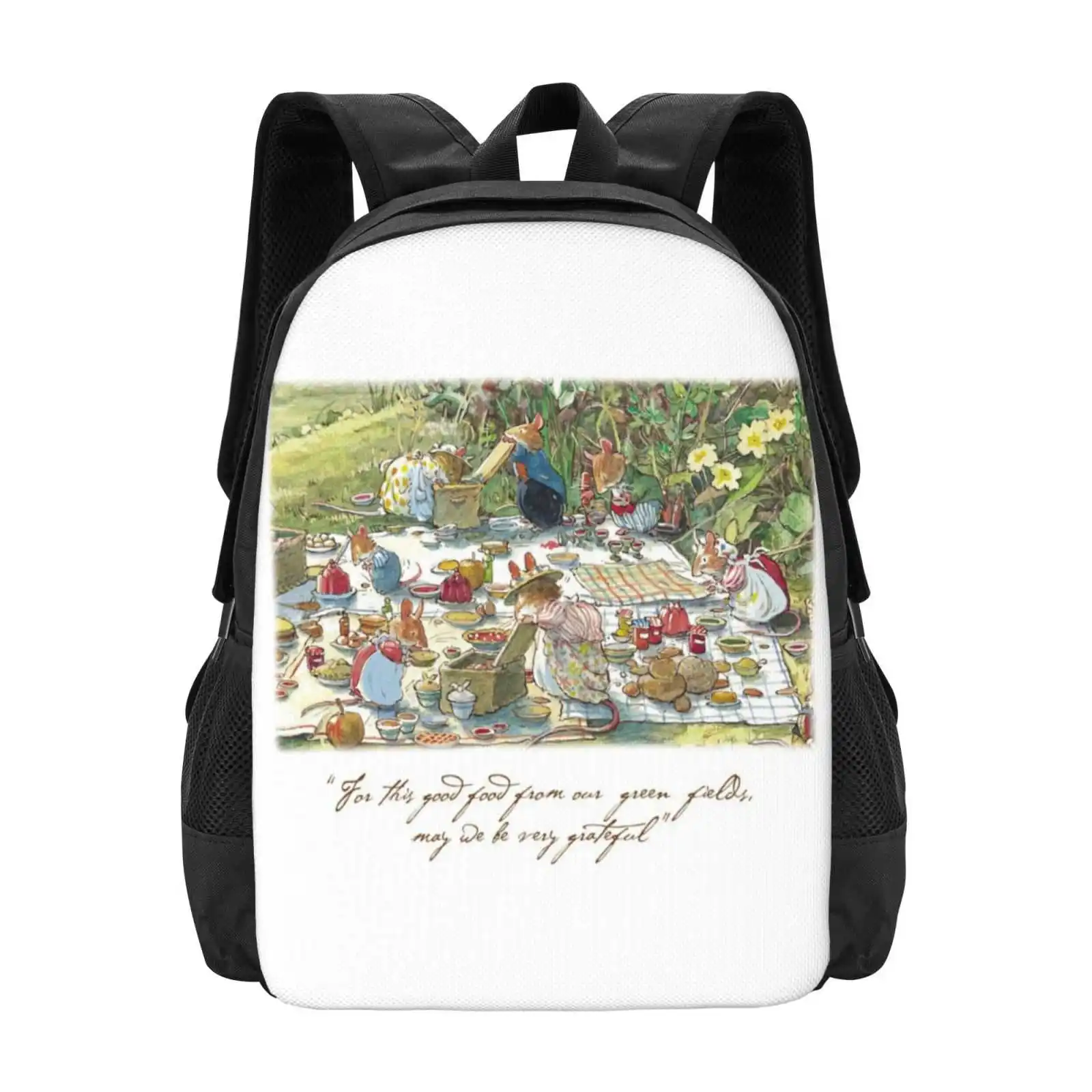 Picnic Time School Bags For Teenage Girls Laptop Travel Bags Brambly Hedge Jill Barklem English Quintessential British