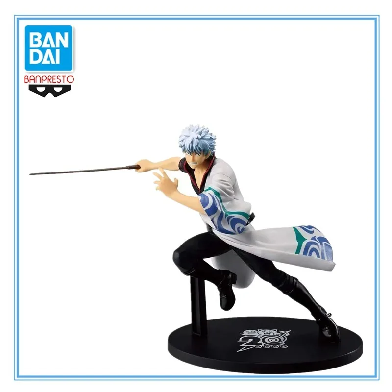 

In Stock Original BANDAI GINTAMA Sakata Gintoki 20th Anniversary Ver PVC Anime Figure Model Desktop Ornament Festival Gift