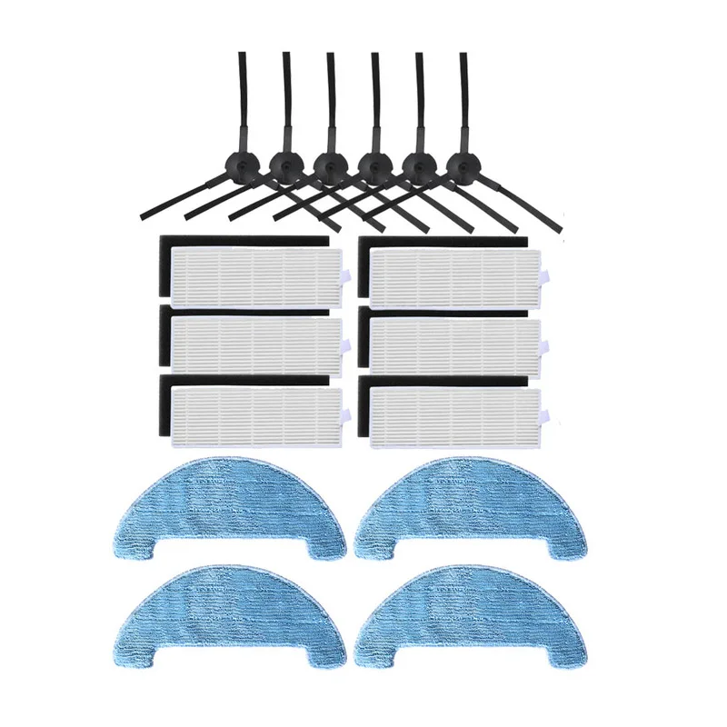 เครื่องดูดฝุ่นแปรงด้านข้าง Hepa Filter Mop ผ้า Rags สำหรับ EASY HOME RVC 5000เครื่องดูดฝุ่นแปรงทำความสะอาด mop