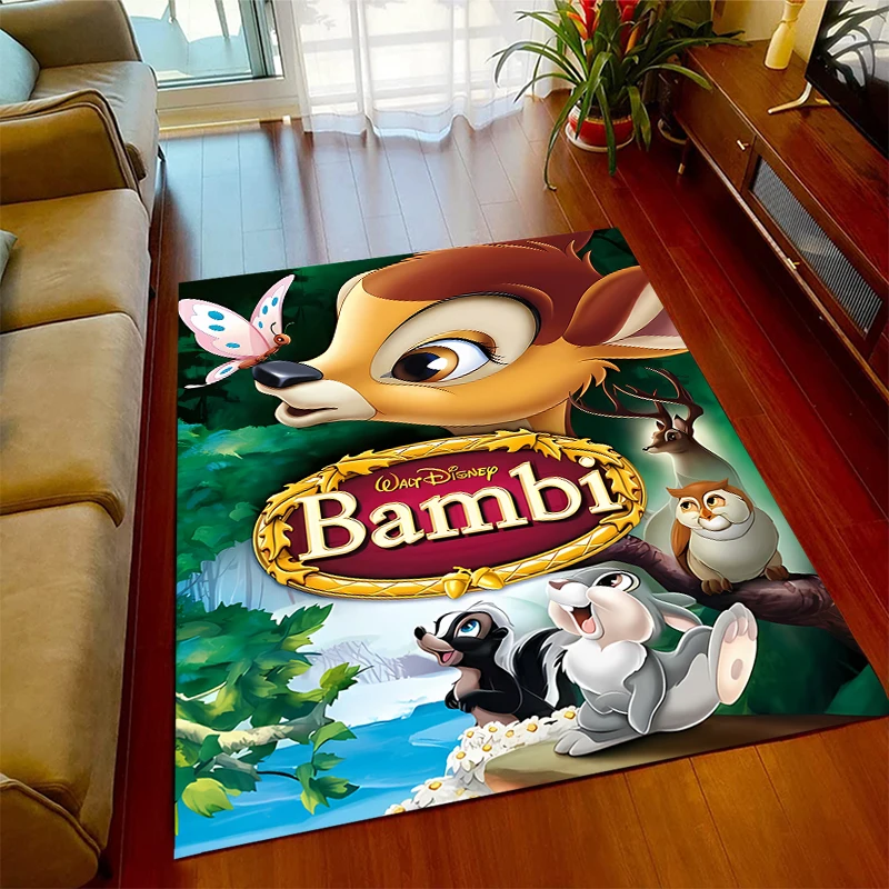 15 Sizes Disney Bambi Fawn  Pattern Rug for Living Room Area Carpet Bathroom Mat Creative Doormat Bedroom Mat Home Decor