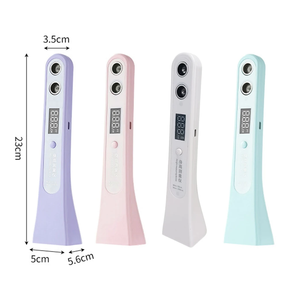 Compteur de mesure de hauteur à ultrasons, charge de Type C, règle de hauteur électronique, affichage LED, dispositif de mesure de hauteur Portable