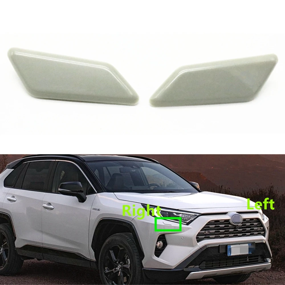 Car Headlight Washer Cap Headlamp Cleaning Water Spray Nozzle Cover For Toyota RAV4 RAV 4 XA50 2018-2021 85354-42010