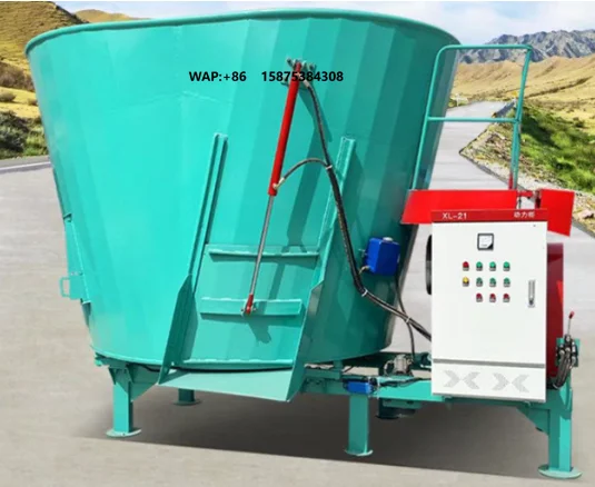 5-20m3 Customizable Traction Animal Feed Mixer Vertical Tmr Feed Mixers Suitable for Dairy Farms Cattle Feed Mixer