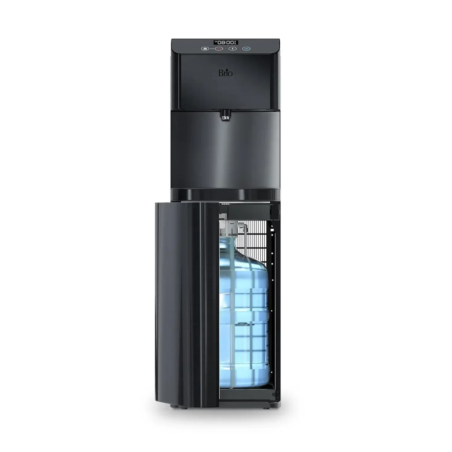 CLBL720SCBLK Moderna Self Cleaning Bottom Load Hot, Cold & Room Water Cooler - New Black Stainless Steel - Tri Temp W/Touch