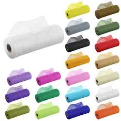 26CMX10 Yards Poly Mesh Ribbon Christmas Decorating Rolls Crafts Packaging Festival Supplies Flower Packing Net Bows Wrapping
