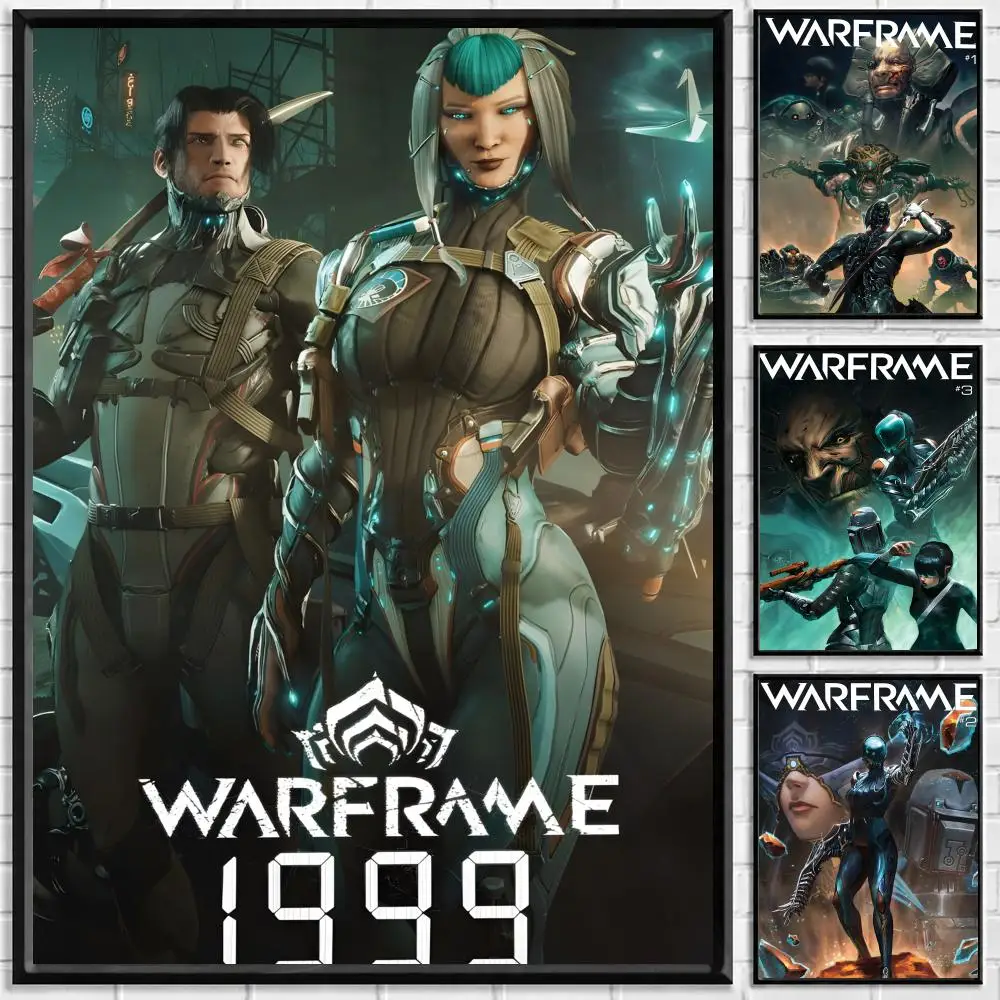 Game Warframe Poster Self-adhesive Art Waterproof Paper Sticker Coffee House Bar Room Wall Decor