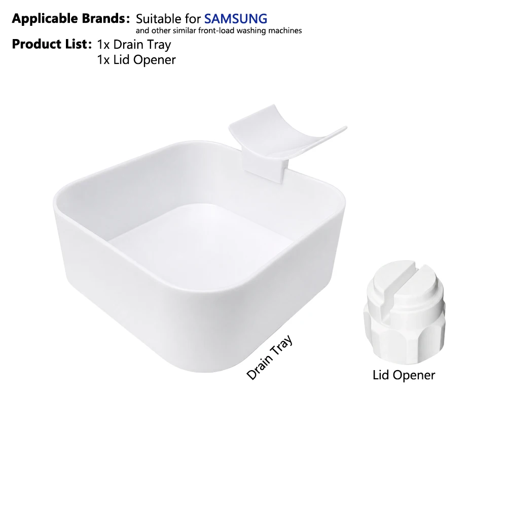 Aoifn Washing Machine Drain Pan, Water Catcher Tray for Front Load Washer Filter Cleaning, Laundry Floor Spill Protector Tool image 3