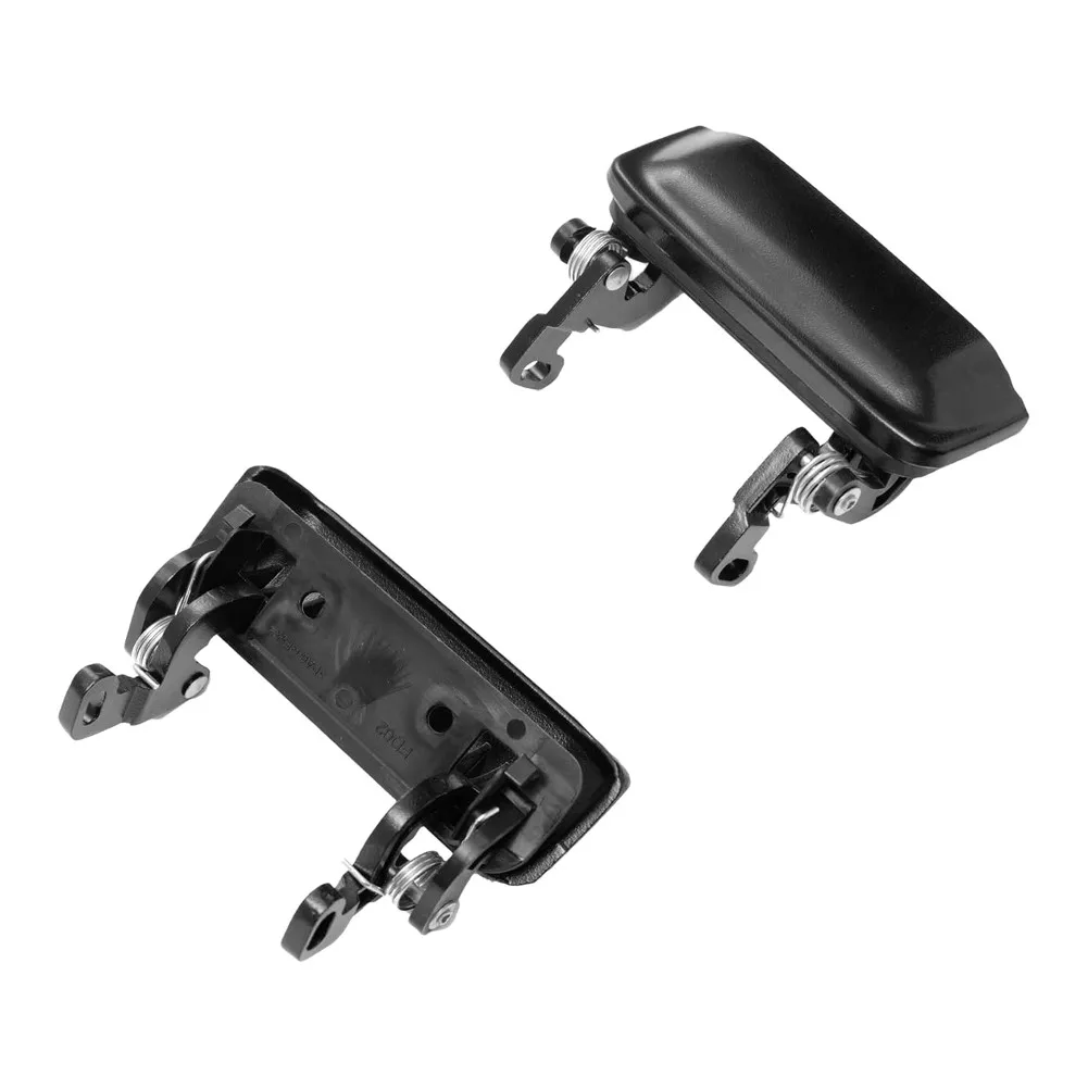 Front Door Latch Exterior Door Handle Black ABS Plastic Construction Black Finish Wear Resistant Fade Resistant