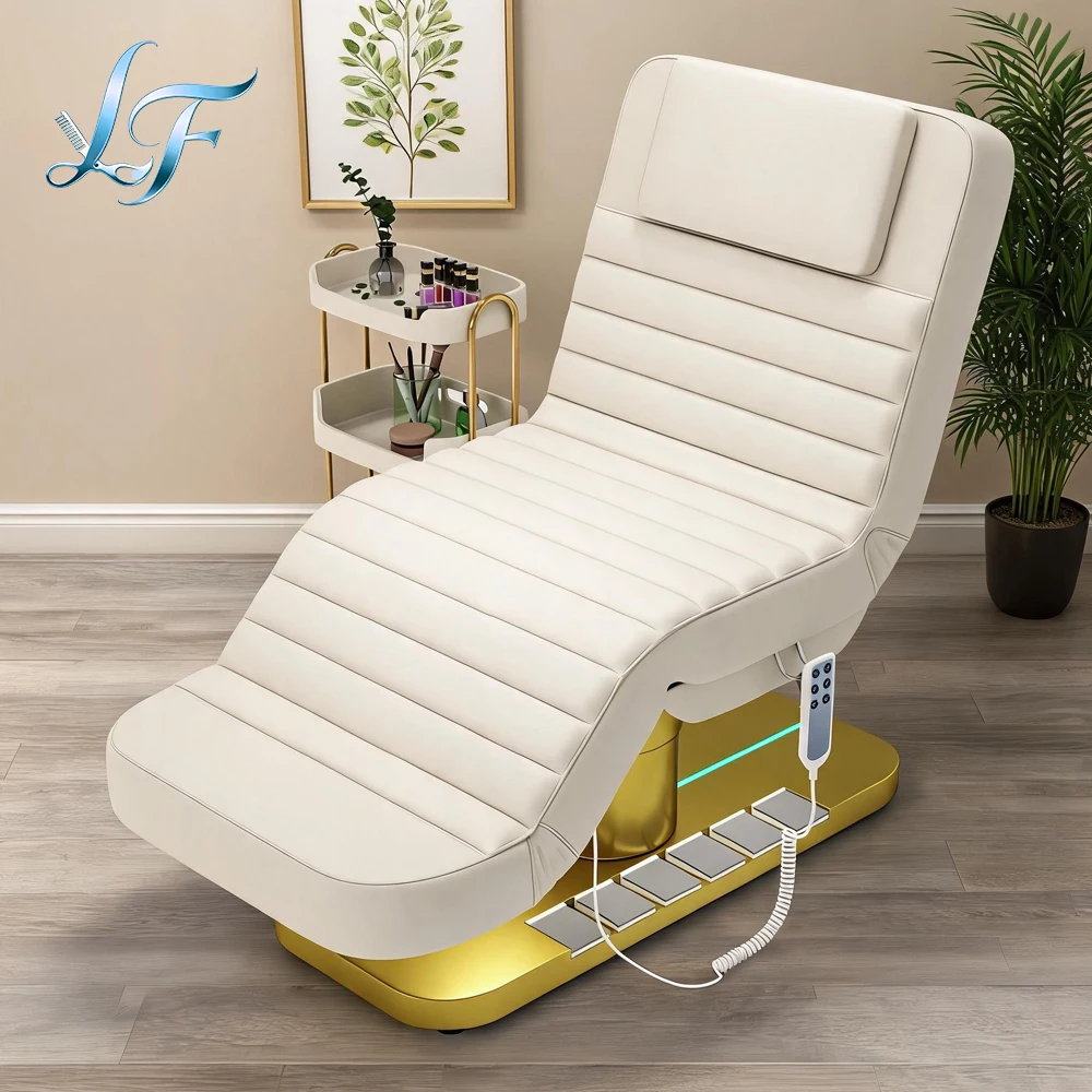 Electric Reclining Cosmetic Bed For Medical Esthetician Facial Therapy Professional Beauty Salon Furniture