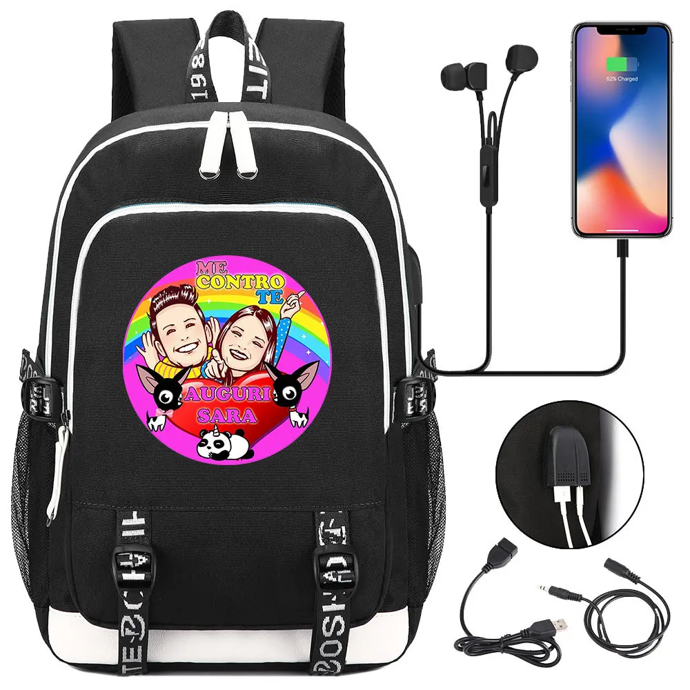 

Hot Me Contro Te Students USB Charging Laptop Backpack Women Men Daily Travel Backpacks Kids Teenager College Backpack