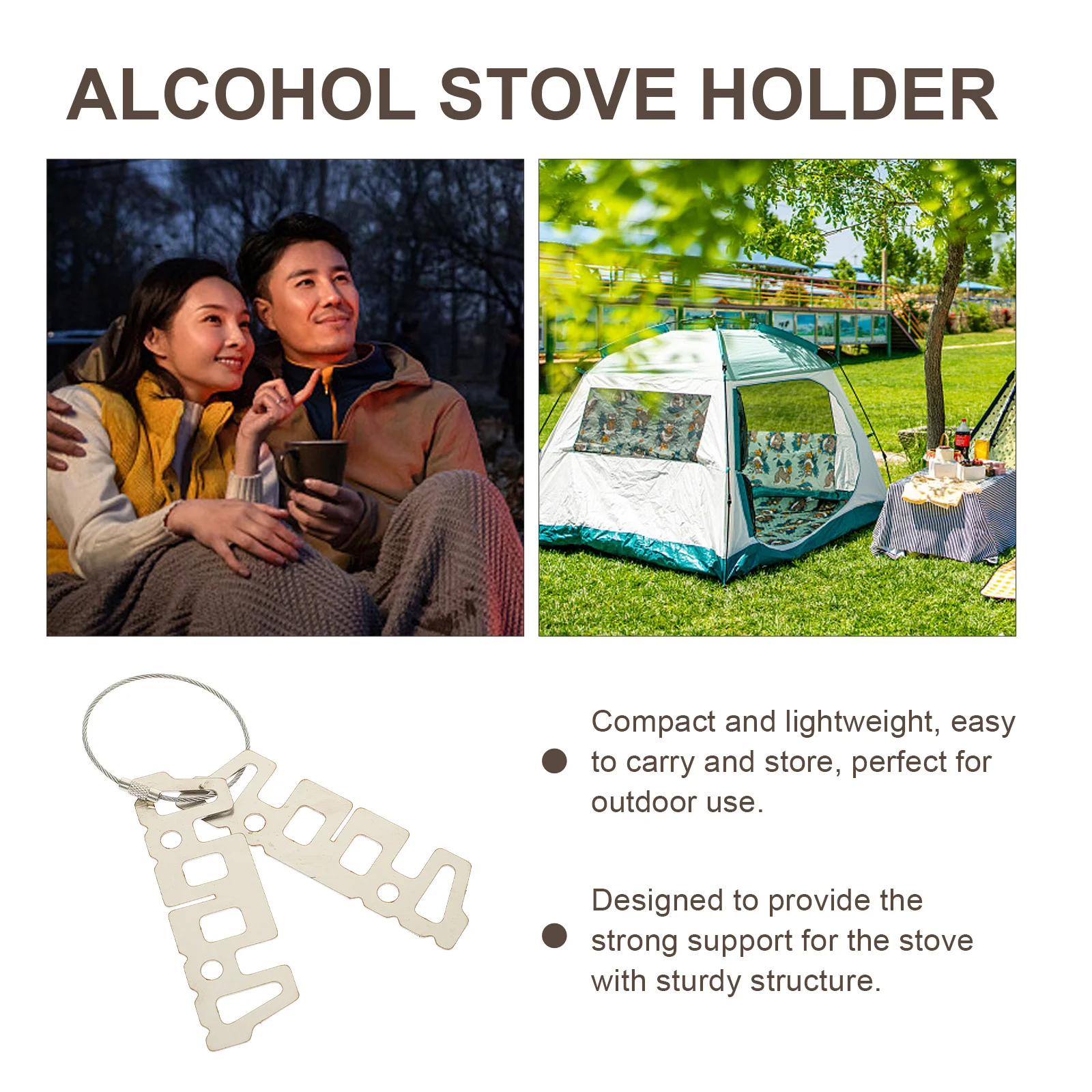 

Stainless Steel Alcohol Stove Stand Support Bracket Silver Portable Lightweight for Camping Outdoor Activities