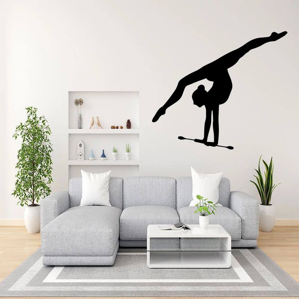 1PC Excellent Gymnastics Wall Decal Living Room Removable Mural For party decoration Background Wall Art Decal