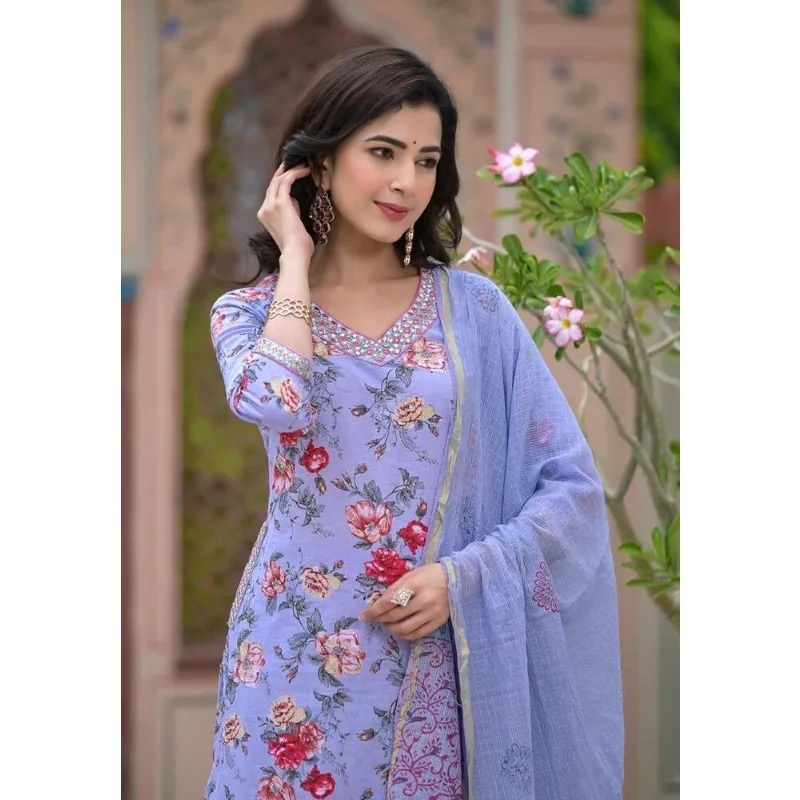 Hölgyek kurti palazzo vel dupatta állítsa Indiai esküvői salwar kameez ruhát