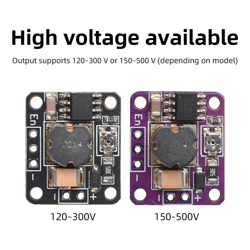 Small Size DC-DC Boost Converter Module 3.6-20V to 120-300V/150-500V High Efficiency Boost Circuit Board for DIY Production