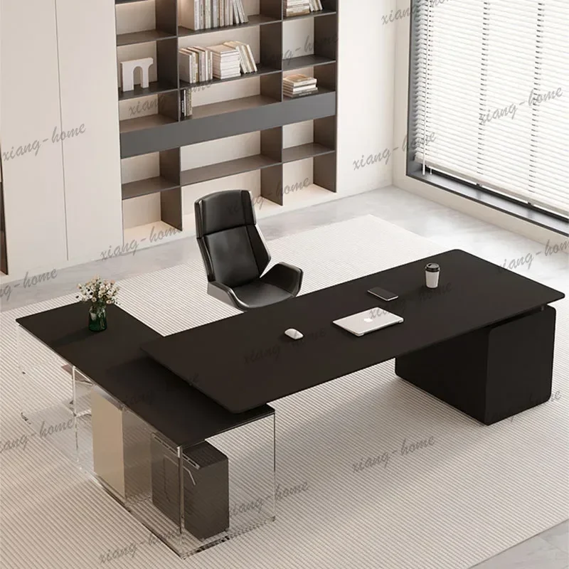Minimalist Aesthetic Office Desk Wooden Modern Computer Executive Office Desk Conference Reception Scrivania