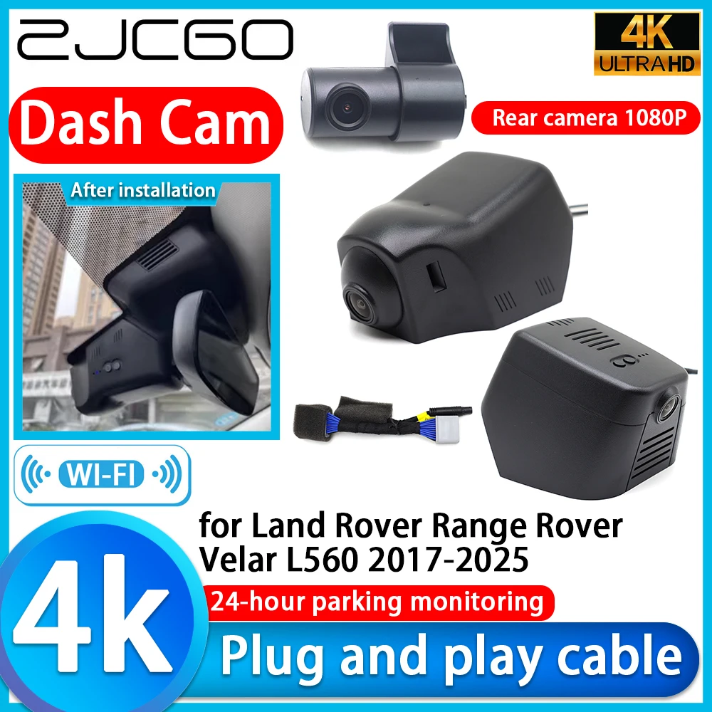 

ZJCGO for Land Rover Range Rover Velar L560 2017-2025 4K DVR Dash Cam Camera Sony Lens 24 Hour Parking Video Recorder Recording