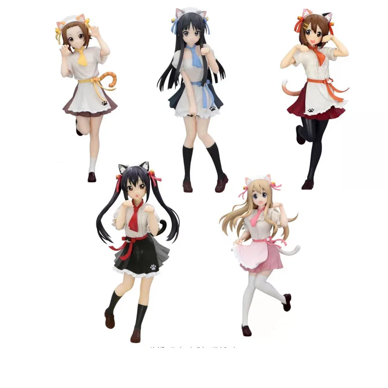

100% genuine 2026 Japanese original anime Nakano Azusa/Hirasawa Yui/Kotobuki Tsumugi cat ear uniform ver PVC action figure