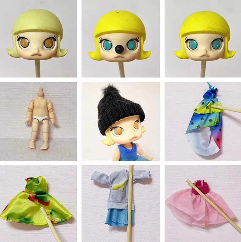 1/6 1/8 doll of girl accessories hat clothes head doll gift for 1/6 1/8 nuannuanmengwu