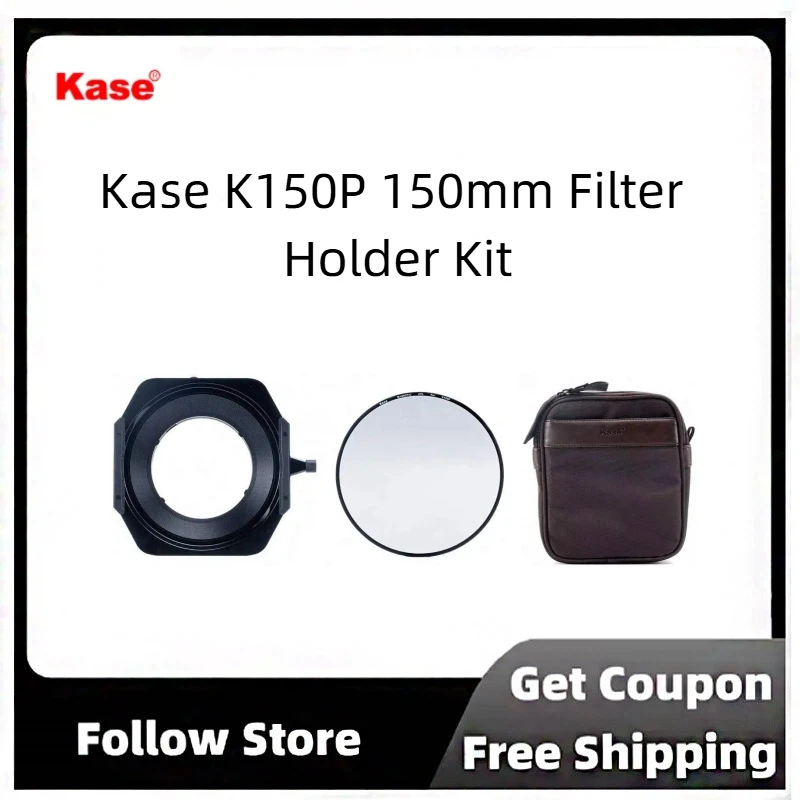Kase K150P Filter Holder Set for Sigma 14-24mm F2.8 Sony Mount, Magnetic CPL, 2 Rectangular Filter Slots, Black Anodized