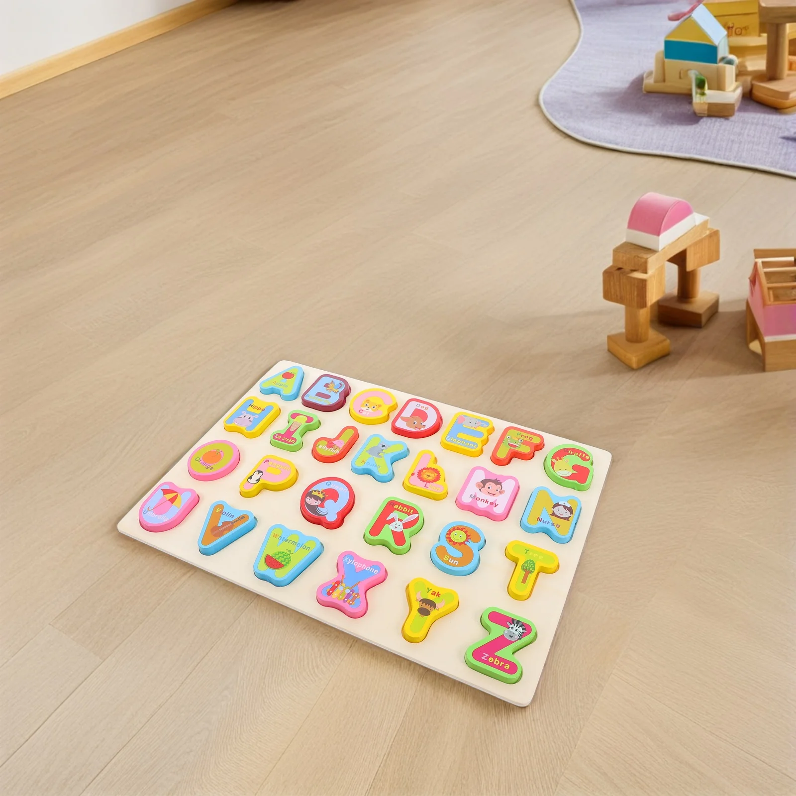 

3 Pcs Wooden Jigsaw Toys Early Education Learning Gift Spelling Puzzles Montessori Preschool Game Arabic Numbers