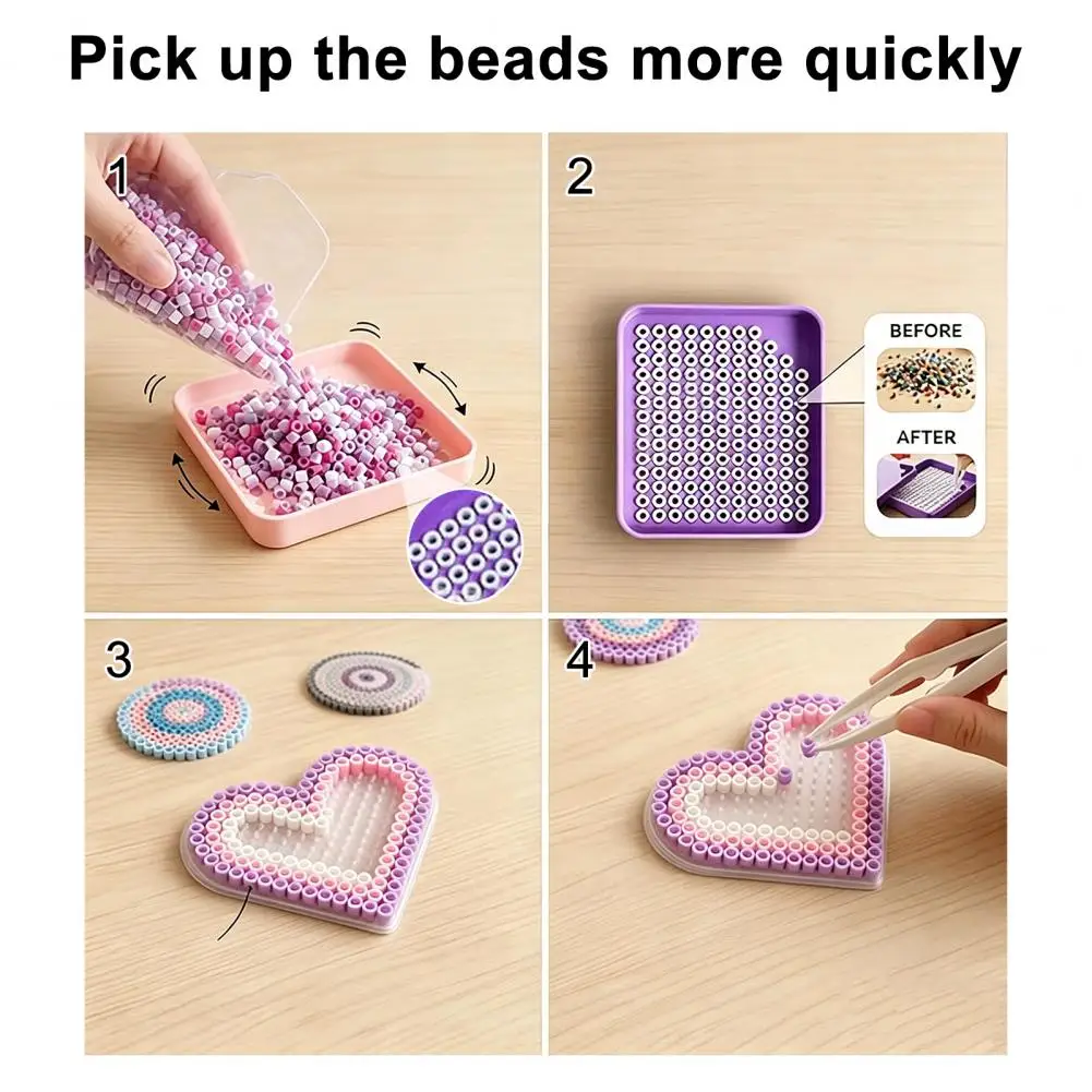 Bead Organizer Tray Bead Sorting Tray for 5mm Beads Time-saving Melty Bead Organizer Reusable Efficient Crafting Tool 3d Printed