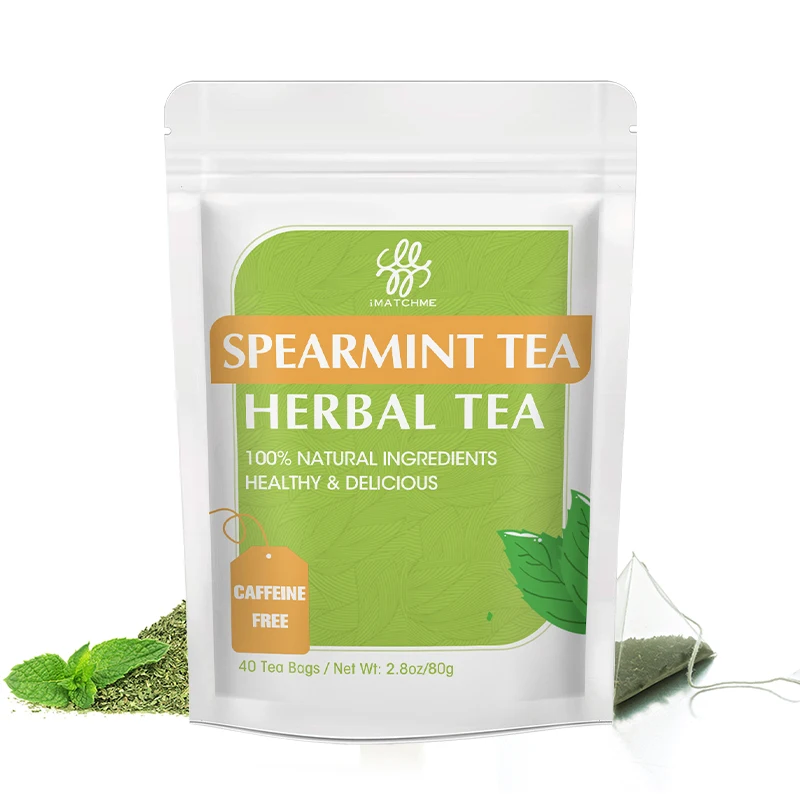 Spearmint Supplement for Digestive & Immune Health & Stress Relief - Organic Mentha Spicata Leaf 2000 Mg, Caffeine Free