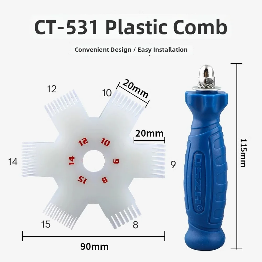 CT-351 HVAC Fin Comb Tool for Air Conditioning Condenser Maintenance Straightens Fins Removes Dirt No Tools Required