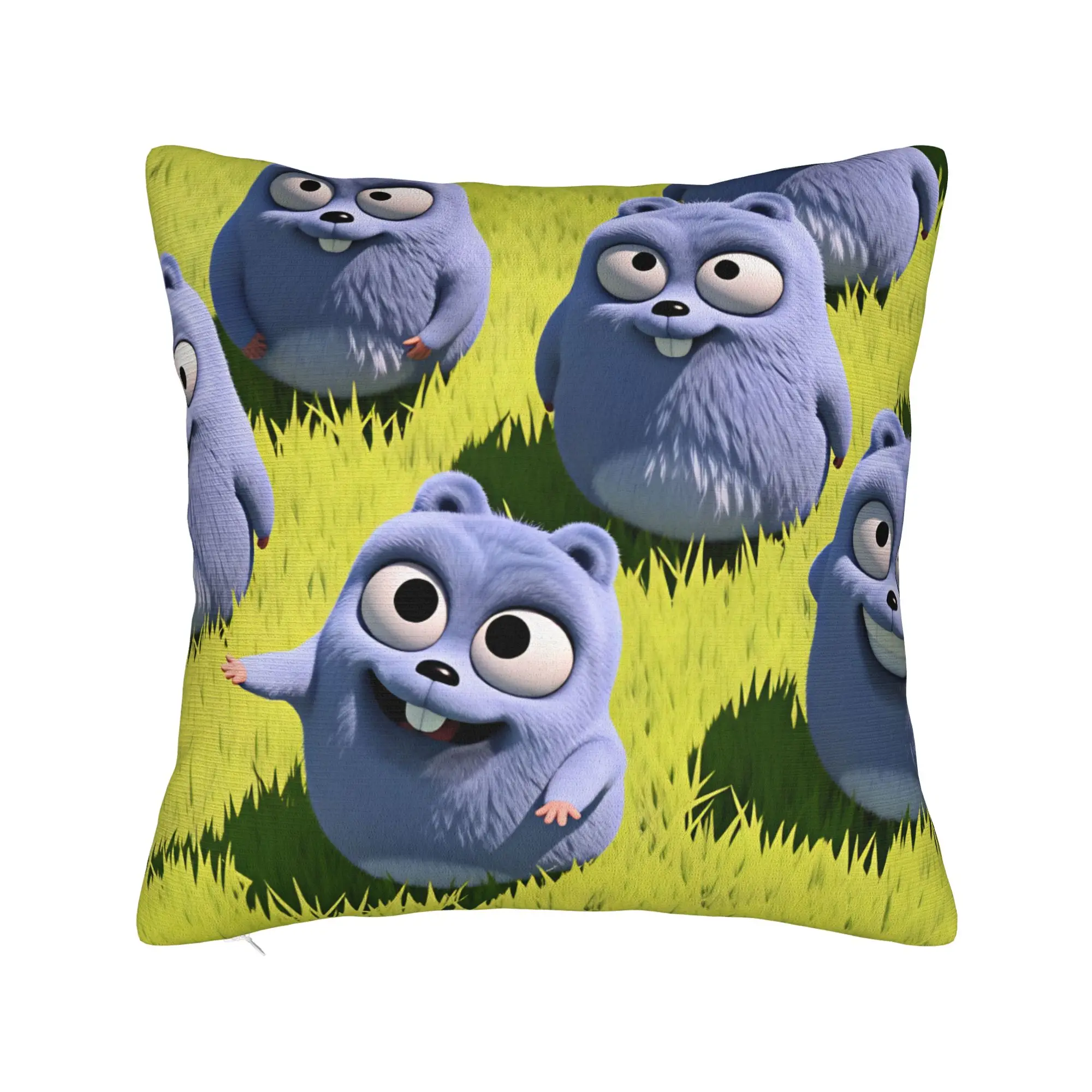 Pillow Cover Grizzly and Lemmings Custom Cushion Cover  Retro Trendy Pillow Case For Sofa Home Decorative Pillowcases