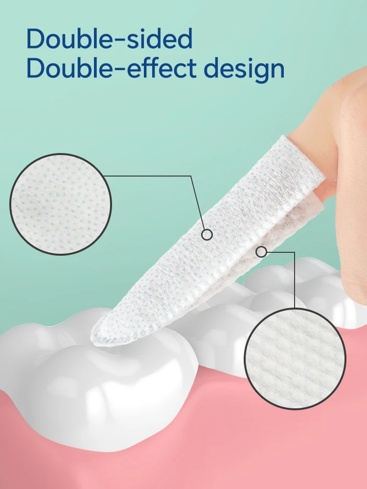 60 pcs Deep Cleaning Teeth Wipes Set Baby Finger Brush For Boys Girl Health Hot Sale Cleaning Oral Hygiene Care Tool