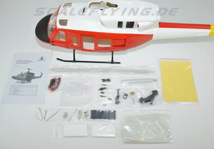 RC-Hubschrauber, Maßstab 500, Rumpfglocke UH-1N für TREX RC-Hubschrauber, Glasfaser-Copter-Modellgehäuse
