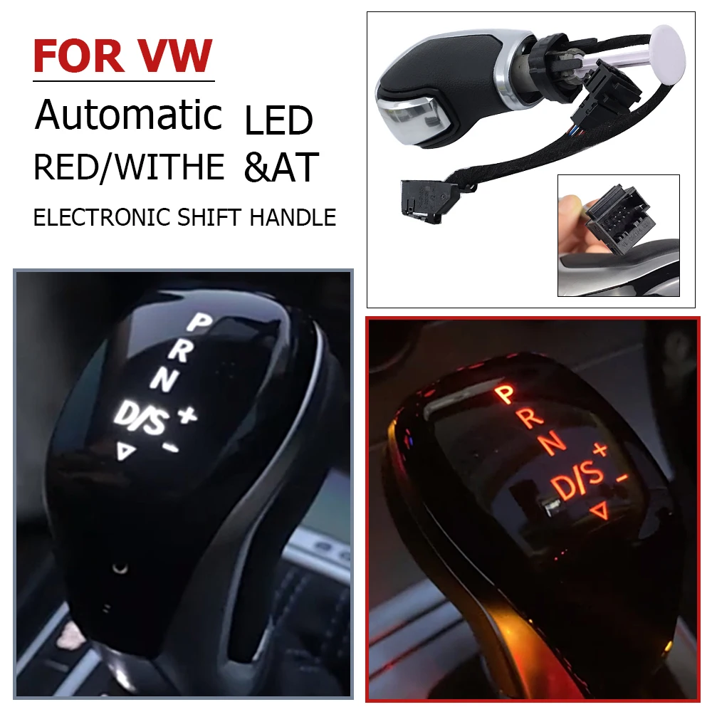 Otomatik elektronik LED vites topuzu için Volkswagen Tiguan Golf Touareg Skoda Octavia için Sharan Cc Passat Scirocco koltuk